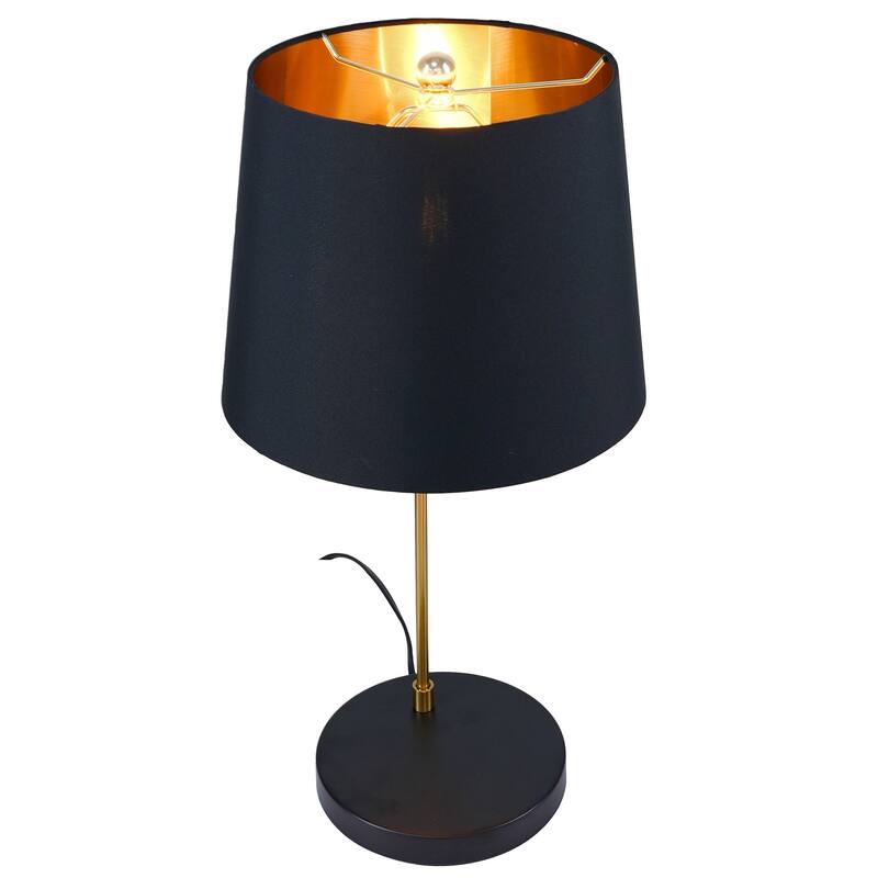Modern Stylish Desk Lamp, Easy To Install, Used for Bedside Table Lamp, Table Lamp - Black Outer and Gold Inner 110~120V