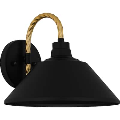 Longshore 1-Light Matte Black Outdoor Wall Lantern