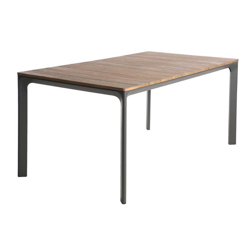 Westcott Outdoor 7 Piece Aluminum and Wicker Dining Set with Wood Top by Christopher Knight Home