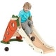 preview thumbnail 2 of 6, Qaba Toddler Slide, 3 in 1 Indoor Slide for Kids Age 1-3 Years, Foldable Carrot-themed Baby Slide