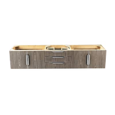 James Martin Vanities Mercer Island 72" Single Vanity, Ash Gray with Brushed Nickel Hardware