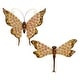 preview thumbnail 1 of 5, Metal Butterfly Wall Decor - Set of 2 Yellow - Roche River Decor