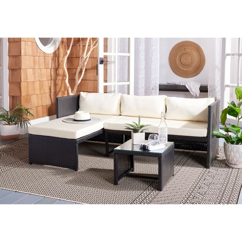 SAFAVIEH Outdoor Living Bronson 3-Piece Sofa Set - 48"W x 25"D x 26"H