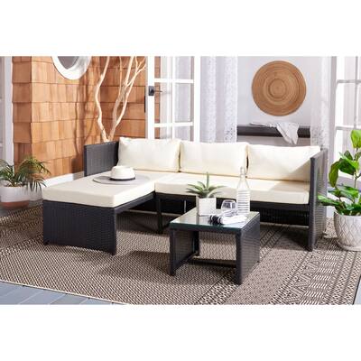 SAFAVIEH Outdoor Living Bronson 3-Piece Sofa Set - 48"W x 25"D x 26"H