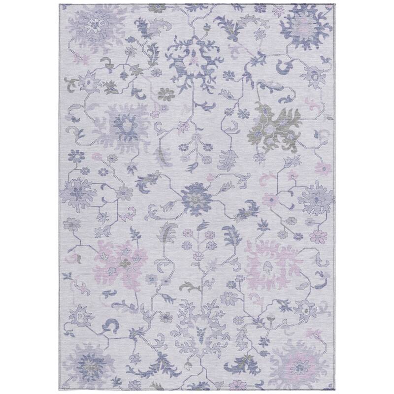 HomeRoots Floral Transitional Rectangle Outdoor Rug