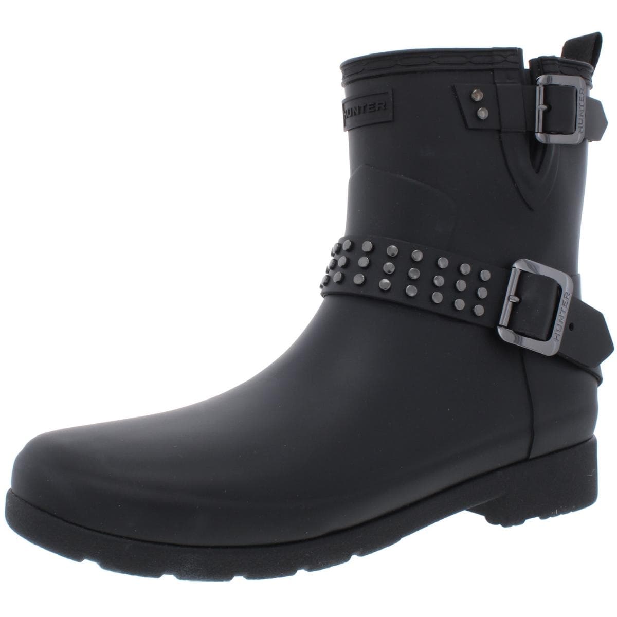 hunter studded biker boots