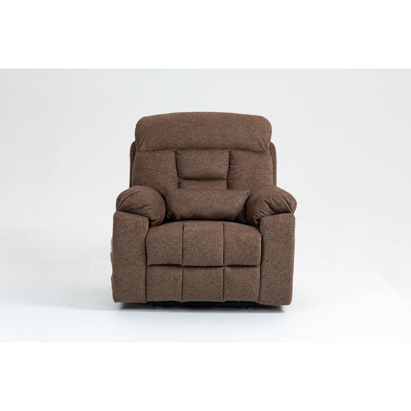 Power Lift Recliner Chair with Heat & Massage, Ergonomic Single Sofa Chair, Electric Recliner Chair with 2 Cup Holders