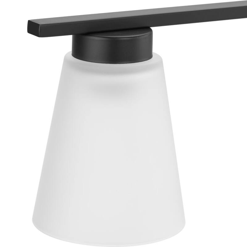 Tanner Collection Four-Light Matte Black Transitional Vanity Light - 31.12 in x 6.5 in x 7.12 in