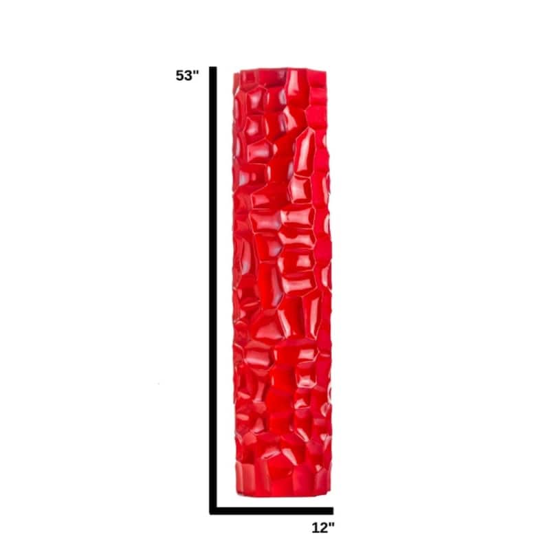 Textured Handmade Resin Vase - N/A