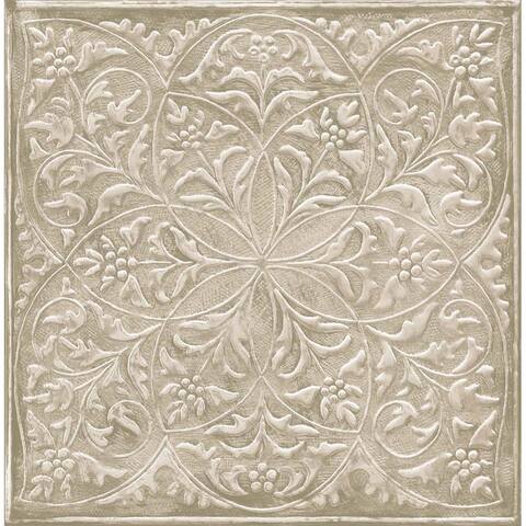 Seabrook Designs Tin Tile Geometric Unpasted Wallpaper
