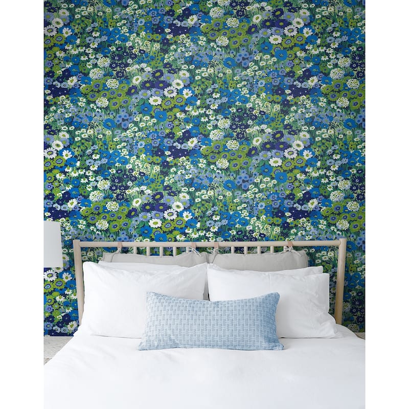 NextWall Floral Meadow Peel and Stick Wallpaper