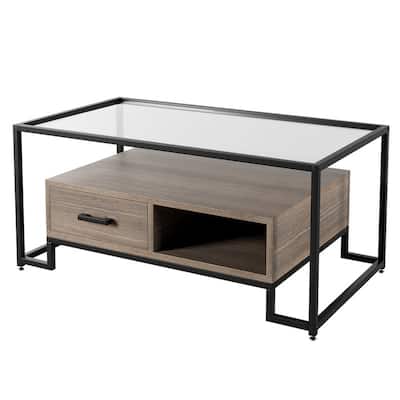 Raised bottom coffee table