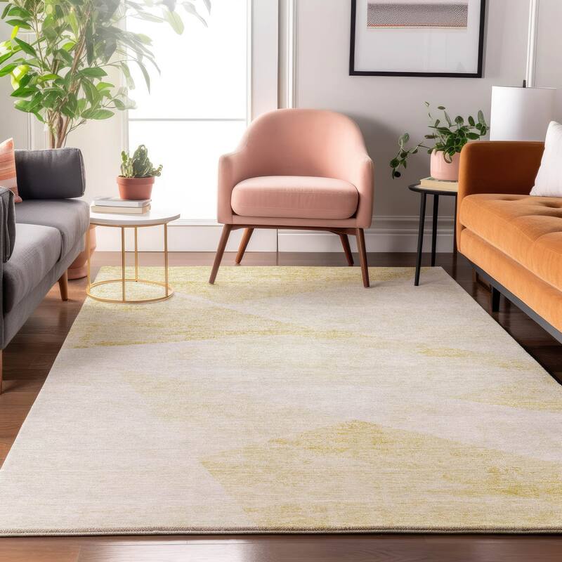 Premium Washable Super Soft Mayfield Rug - Gold - 5' x 7' 6" - Rectangle