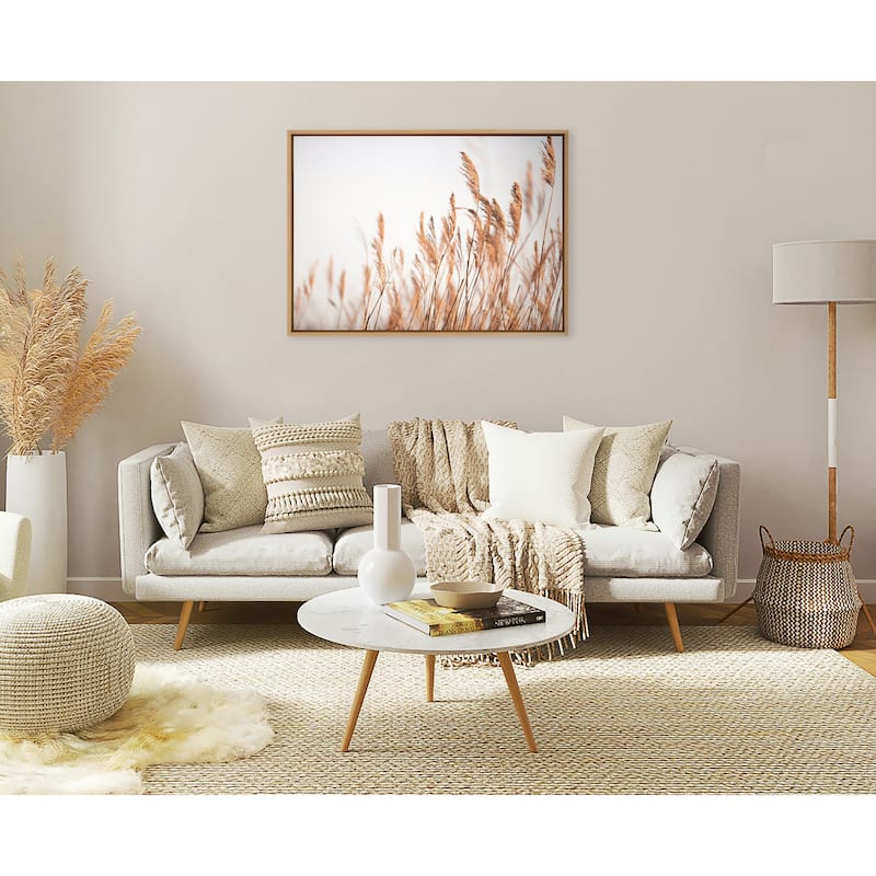 Kate and Laurel Sylvie Marsh Grass No 4 Framed Canvas by Crystal Lynn Collins