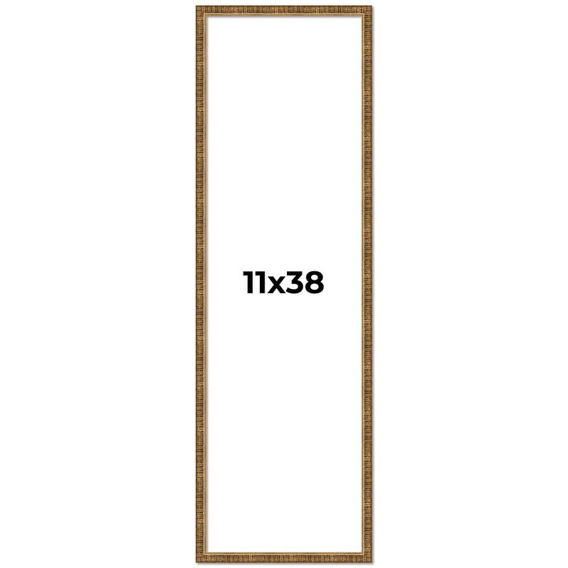 11x38 Frame Gold Solid Wood Picture Frame - Complete Modern Photo