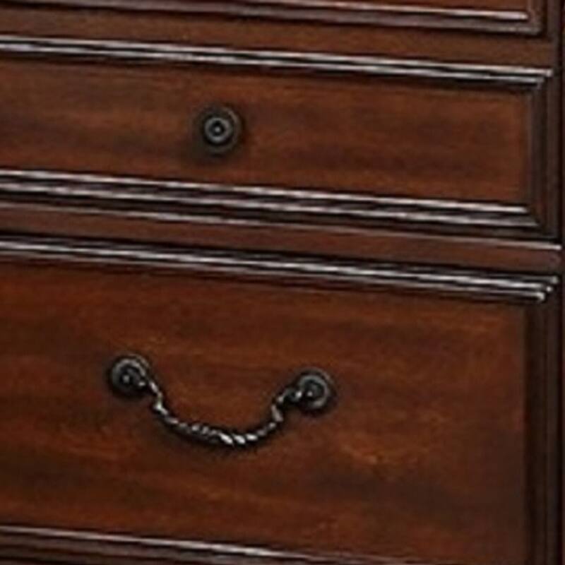 Cherry Oak Brown 3 Drawer 16 in. W Nightstand with Sturdy Hardware and Ample Storage