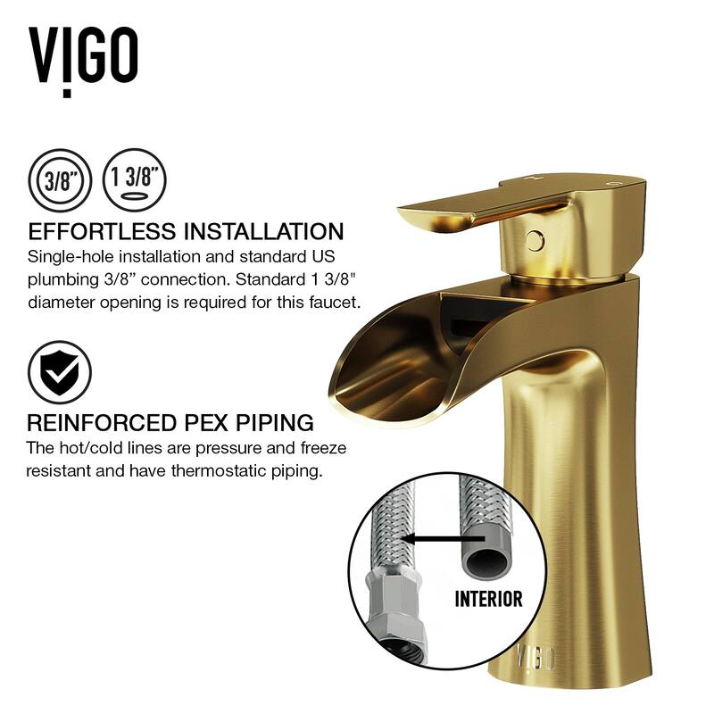 VIGO Paloma 7" H Single Handle Single Hole Bathroom Faucet