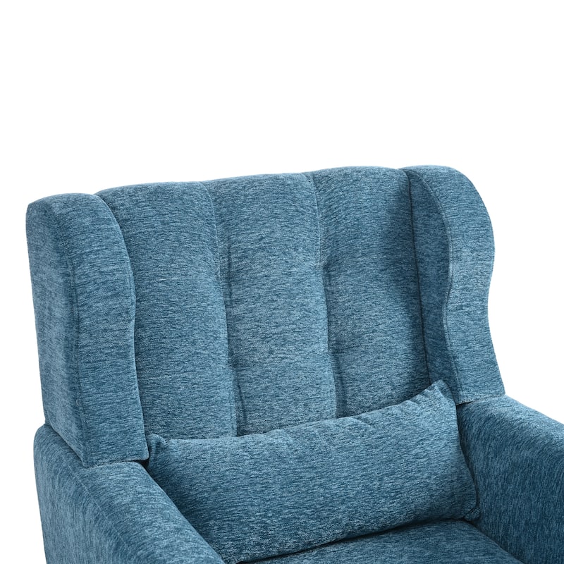Chenille Fabric Accent Chair with Arm
