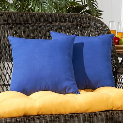 Marine Blue Outdoor 17-inch Accent Pillow (Set of 2) by Greendale Home Fashions