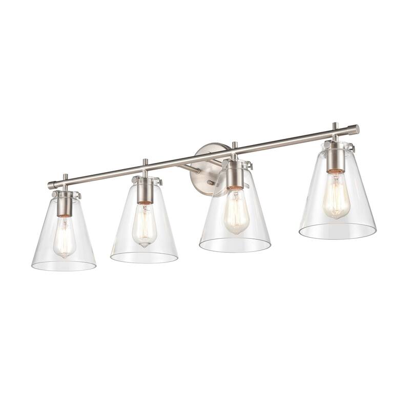 Millennium Lighting Aliza 4 Light Vanity Fixture with Clear Glass Shades