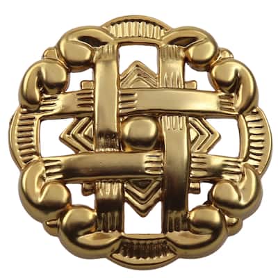 1.4 in Brass Gold Celtic Medallion Knobs (Pack of 5) - Brass Gold