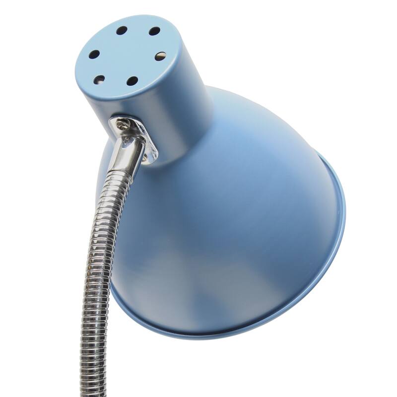 Gooseneck Desk Lamp with Adjustment Shade - 16.25" - Blue
