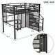 preview thumbnail 14 of 30, Full Size Metal Loft Bed with Wardrobe, Desk, Storage Shelves