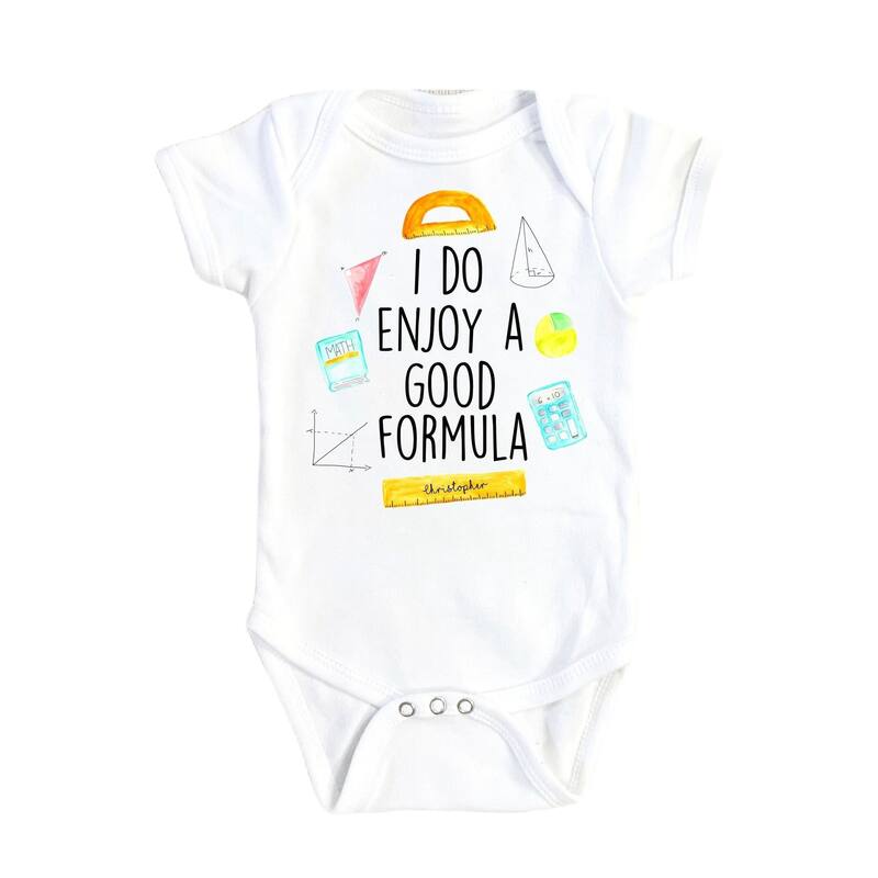 Math Formula - Baby Boy Girl Clothes Infant Bodysuit Funny Cute Newborn - Natural - Newborn