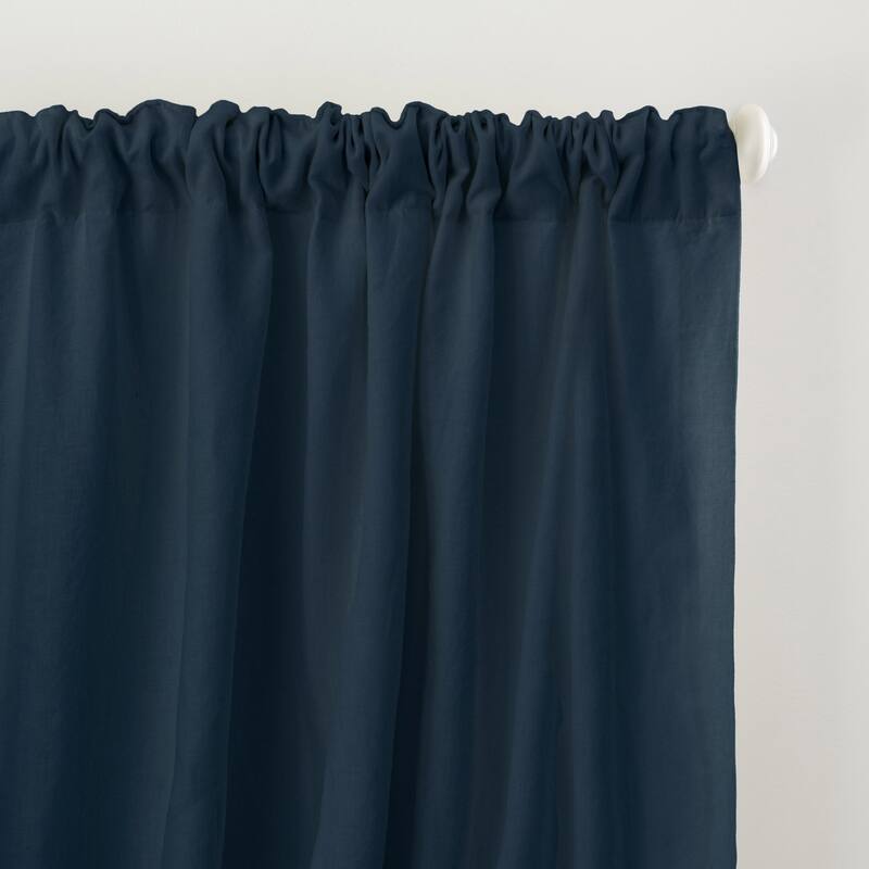 100% French Linen Window Curtain Set by BOKSER HOME