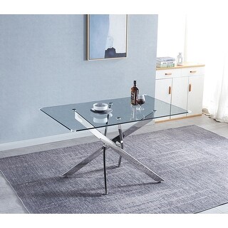 Modern Glass Table for Dining Room - Bed Bath & Beyond - 37795014
