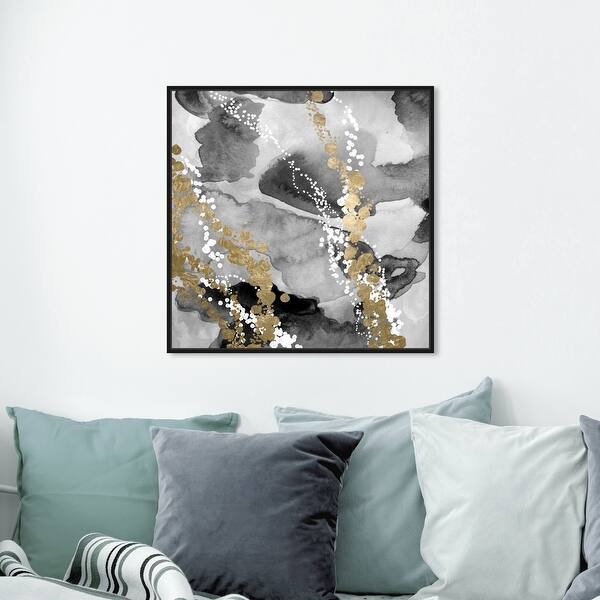 Gold And Silver Abstract Wall Art Exclusive hand embellished giclée