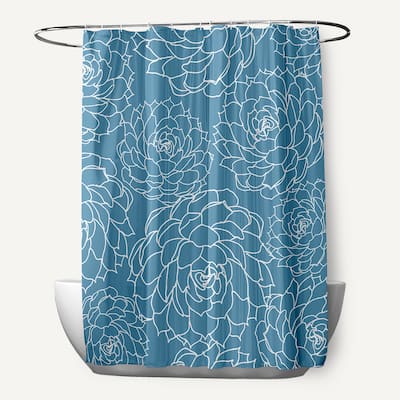 Olena Floral Print Shower Curtain