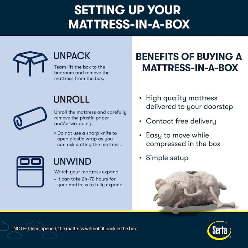 Serta Sleep to Go 6" Memory Foam Firm Mattress in a Box