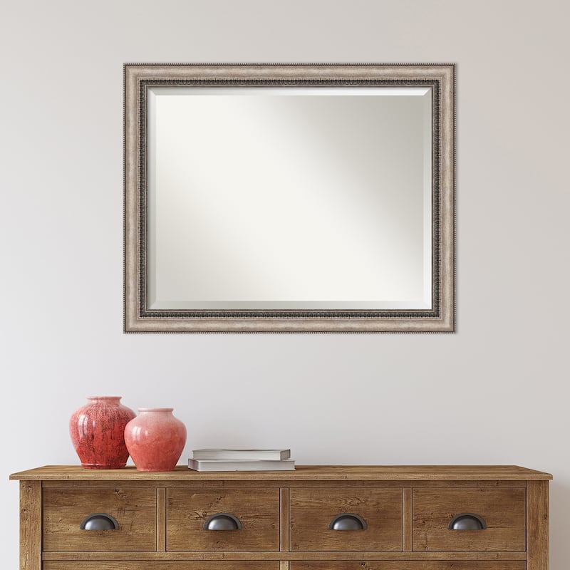 Beveled Wall Mirror - Lyla Ornate Silver Frame - Lyla Ornate Silver