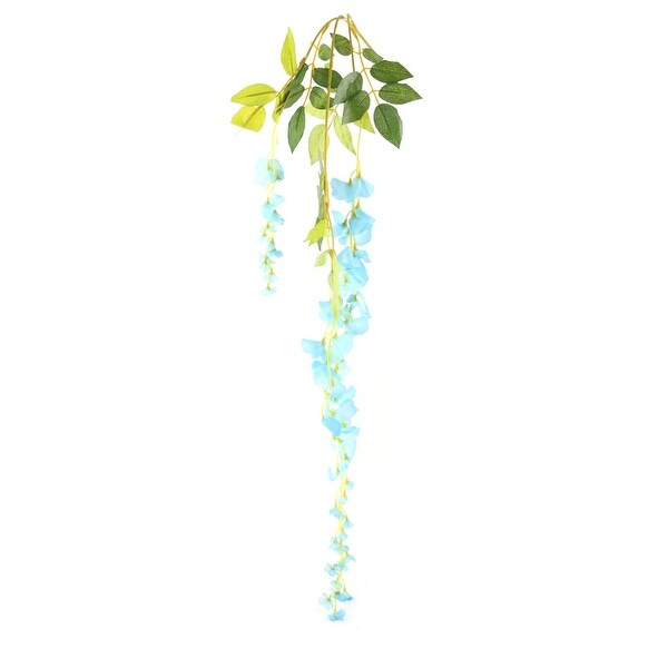 Garden Plastic Wall Hanging Decoration Artificial Emulational Flower Vine Blue