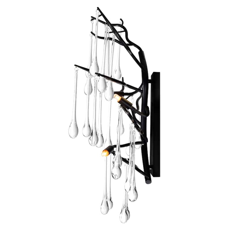 Anita 3 Light Black Wall Sconce