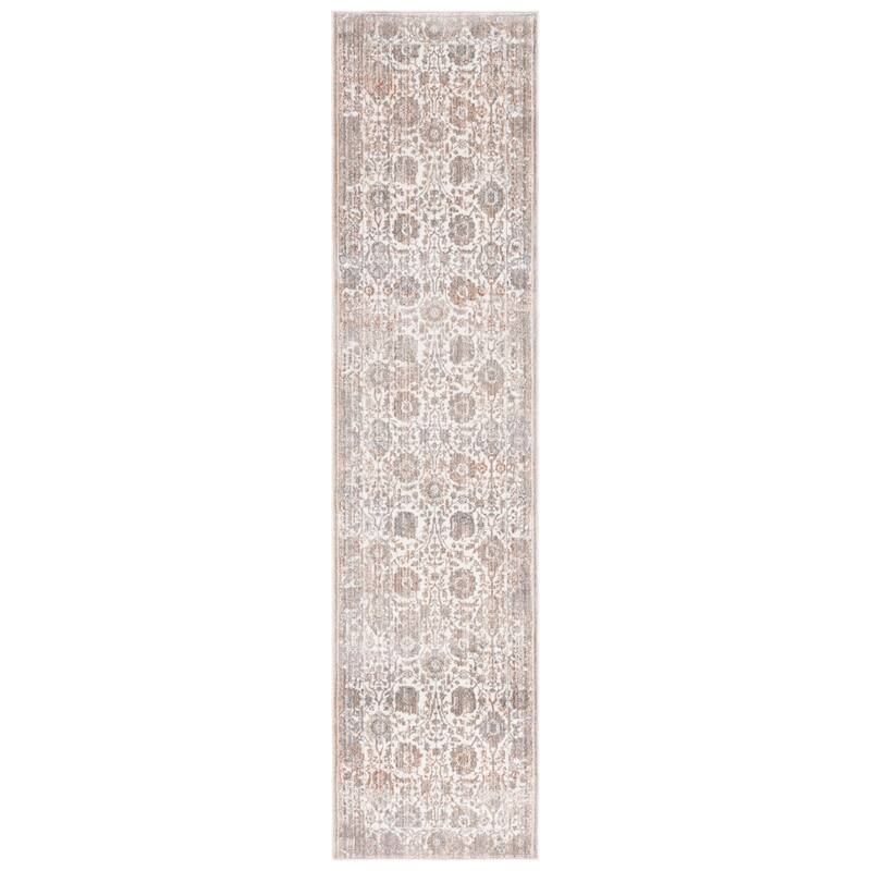 SAFAVIEH Harlow Lanita Vintage Distressed Rug - 2' x 8' Runner - Grey/Ivory Blue
