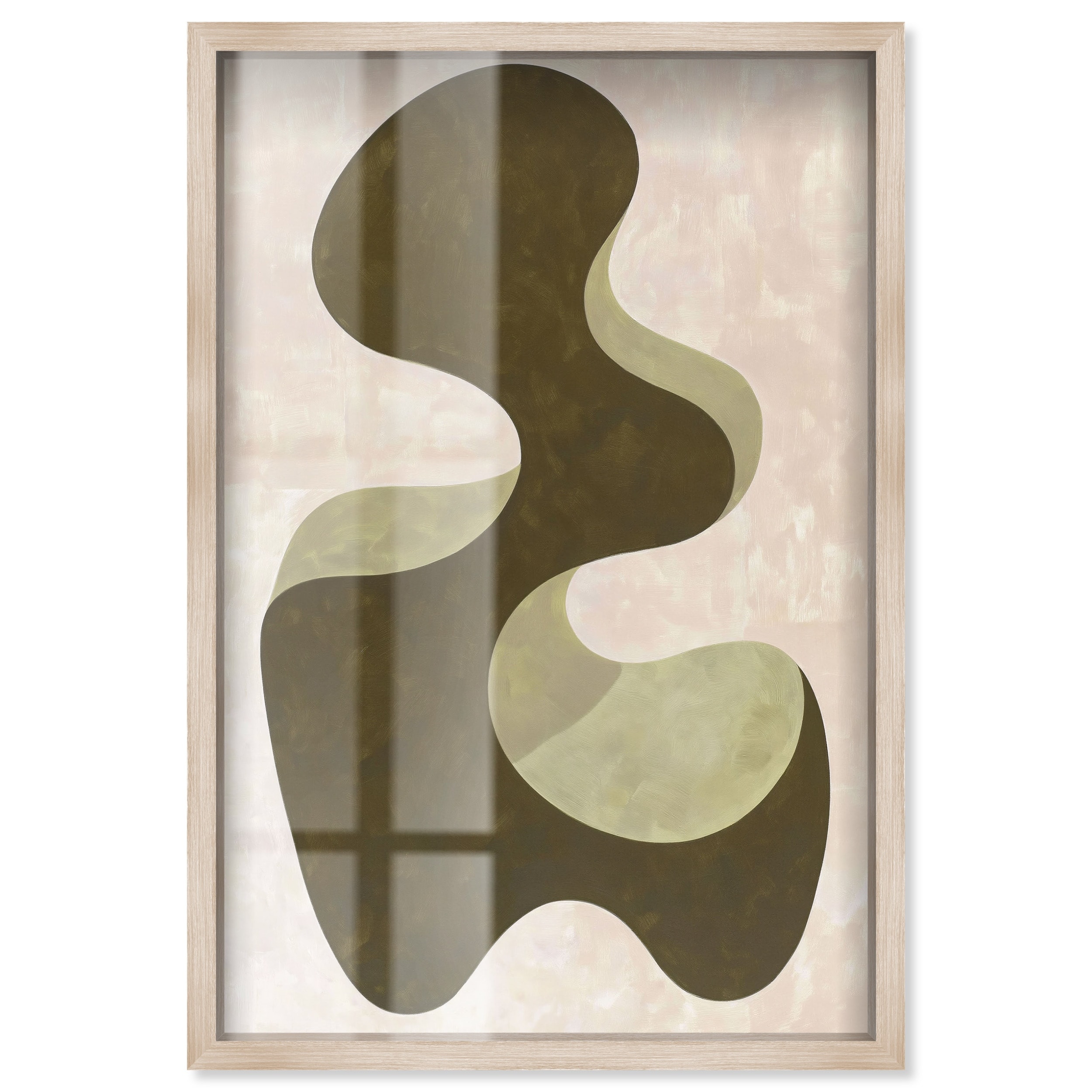 Organic Curvature III Modern Boho Wall Art Shadowbox by Art Remedy