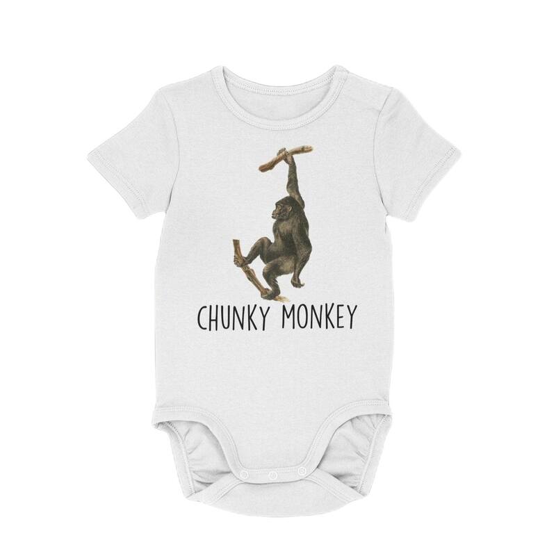 Chunky Monkey - Baby Boy Girl Clothes Infant Bodysuit Funny Cute Newborn - Natural - Newborn