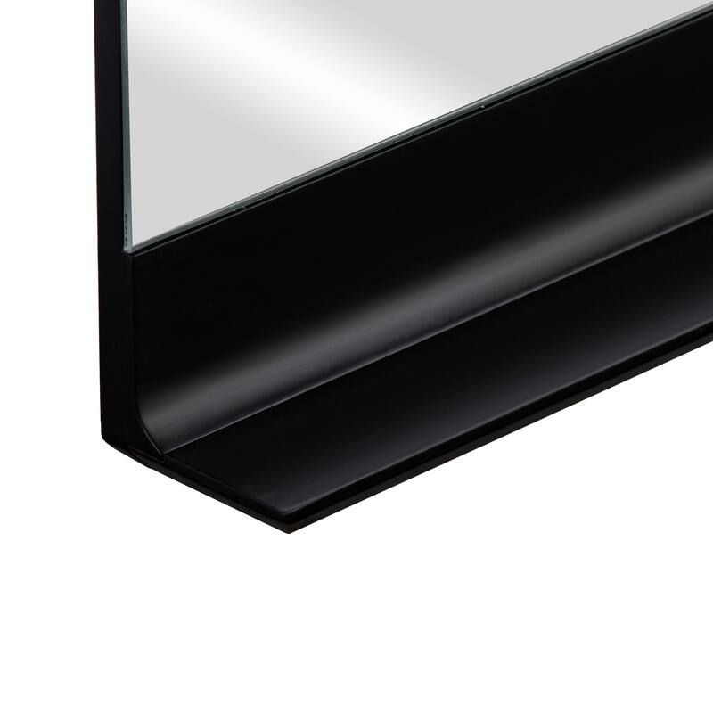 SEI Furniture Badden Decorative Mirror w/ Shelf - Black