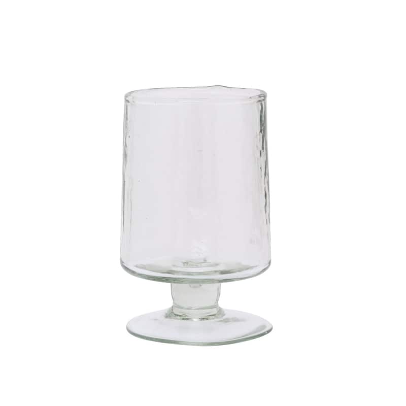 Wine Glass Hammered Transparent
