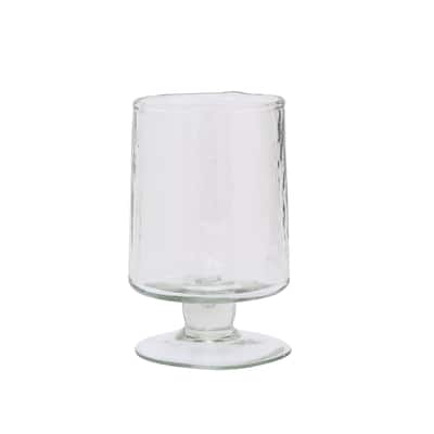 Wine Glass Hammered Transparent