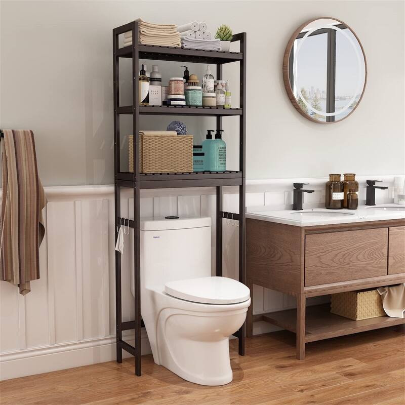 Over the Toilet Storage Cabinet - 10.3"D x24.8"W x 67"H