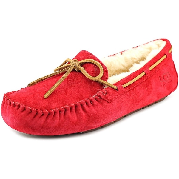 Ugg Australia Dakota Women Moc Toe Suede Red Slipper