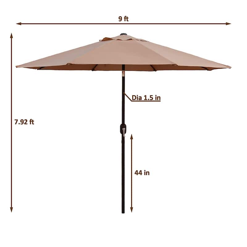 Maypex 9-foot Crank and Tilt Market Umbrella