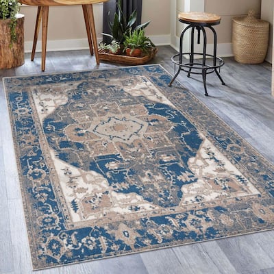 Luxe Weavers Moroccan Floral Area Rug for Living Room