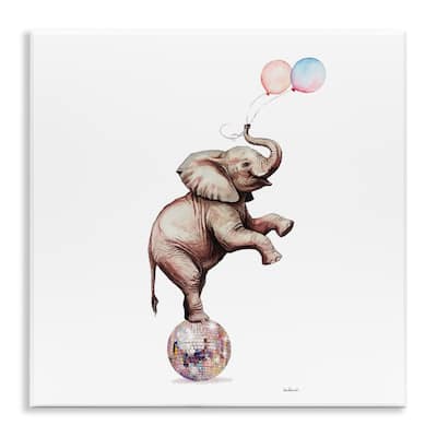 Stupell Elephant & Balloons Disco Wall Plaque Art Design By Amanda Greenwood