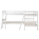 preview thumbnail 8 of 8, Twin Size L-Shaped Bunk Bed with Ladder, Can Be Separated Into Two L-Shaped Beds, Maximized space, 4 Beds Into One, White