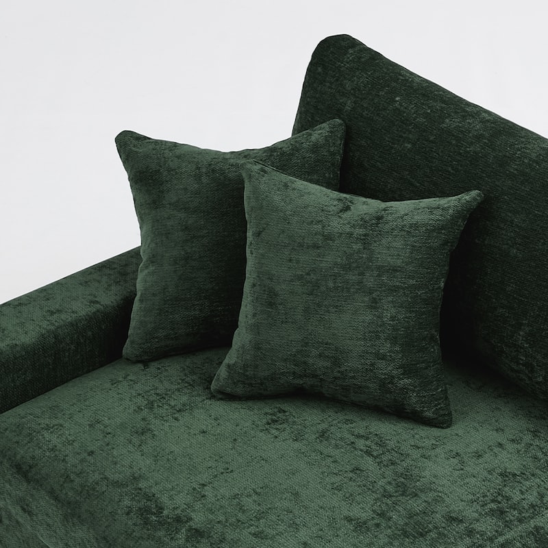 Oversized Modern Chenille Modular Sectional Sofa with Chaise