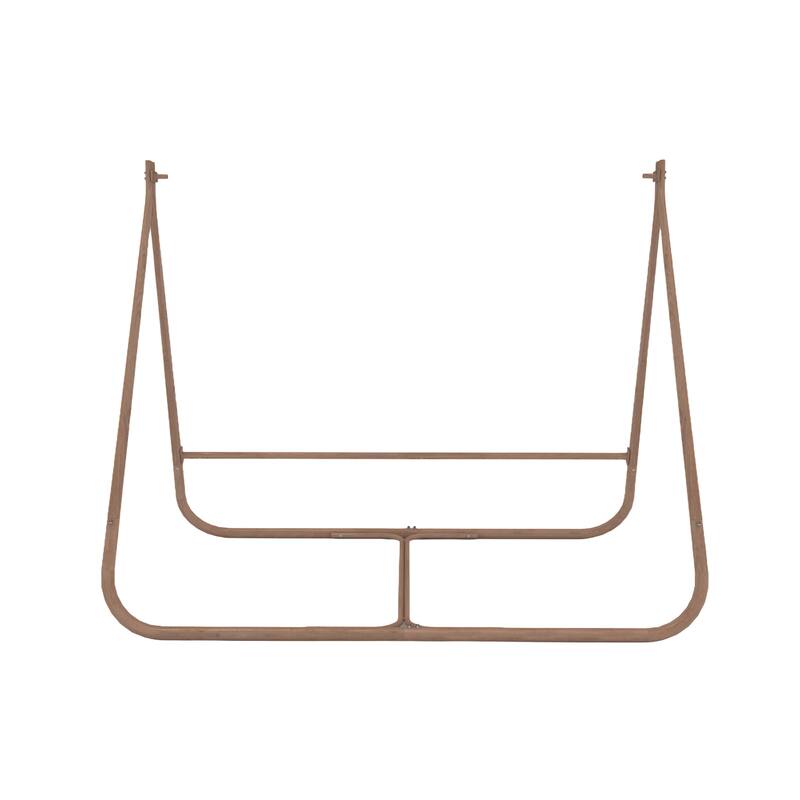 Oversized Double Hammock Swing Chair with Stand and Cushion, Anti-Rust